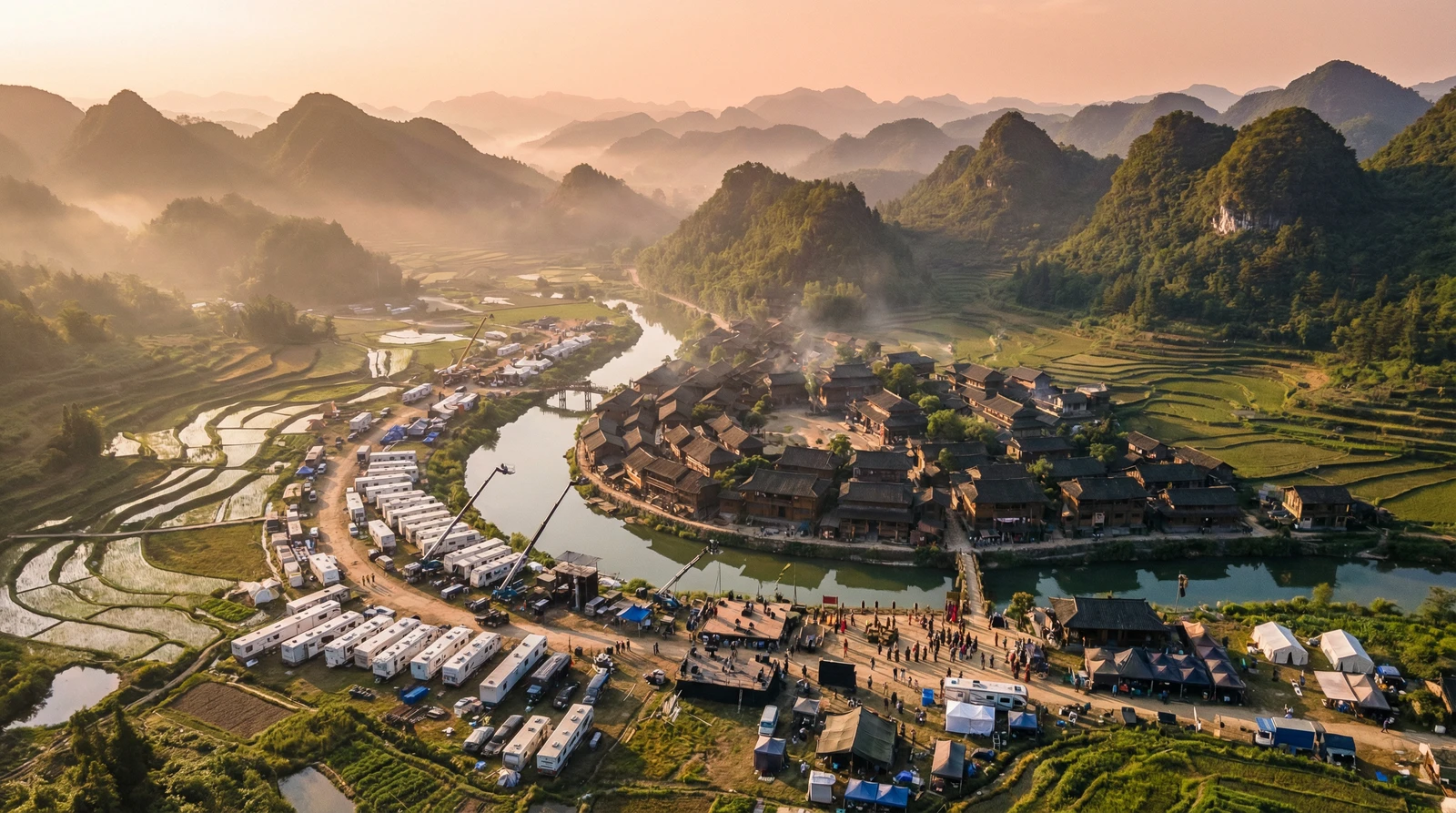 免费看片海角社区栏目航拍外景拍摄基地全景